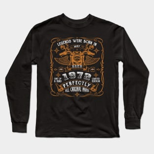 Legends Born In May 1972 49th Birthday Gift Long Sleeve T-Shirt